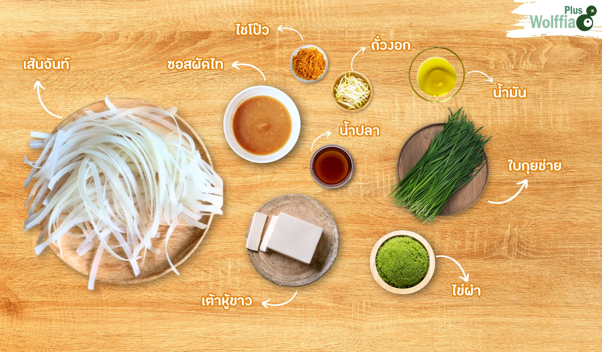 วัตถุดิบ ผัดไทยไข่ผำ